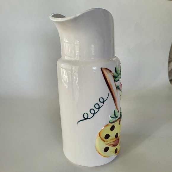 Vintage Pitcher and 2 Juice Cups Fruit Hand Painted Made in Japan Ceramic - Picture 8 of 10